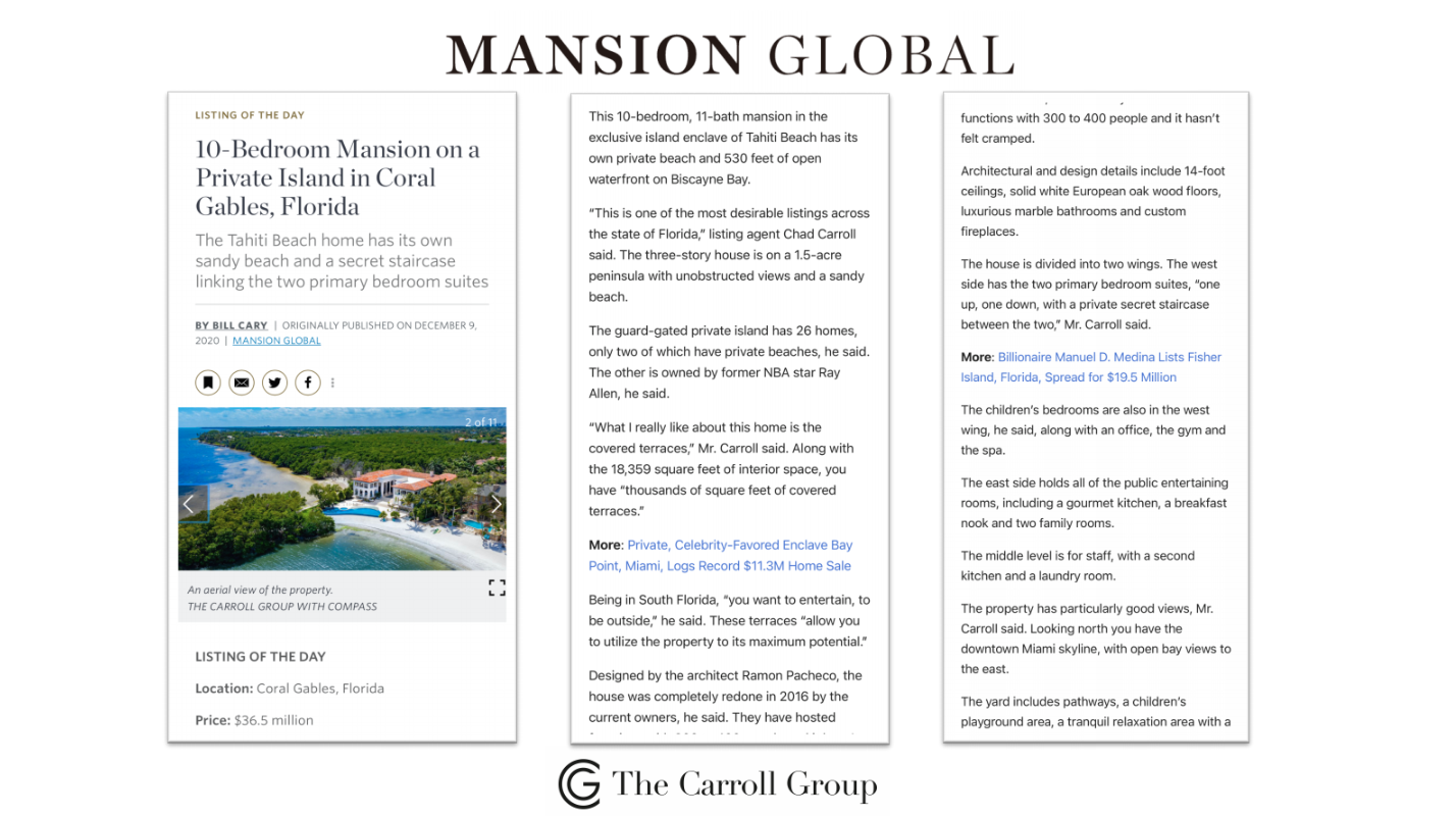 10-Bedroom Mansion on a Private Island in Coral Gables, Florida