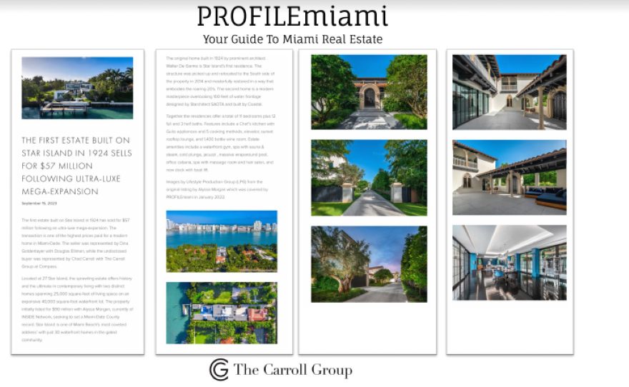 The First Estate on Star Island in 1924 sells for $57Million following Ultra-Luxe Mega-Expansion