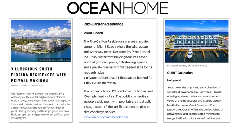 3 Luxurious South Florida Residences with Private Marinas