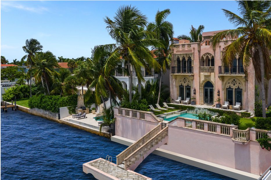 TOUR MARRYING MILLIONS STAR BILL HUTCHINSON’S PINK MIAMI COCONUT GROVE CASTLE WHICH JUST SOLD FOR $10 MILLION