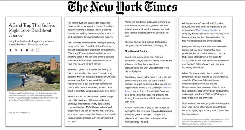 A Sand Trap That Golfers Might Love: Beachfront Courses