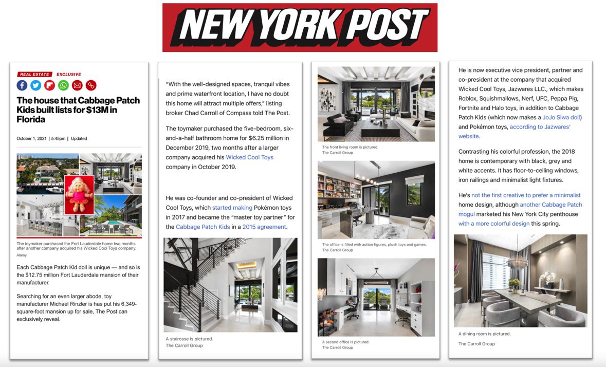 The house that Cabbage Patch Kids built lists for $13M in Florida