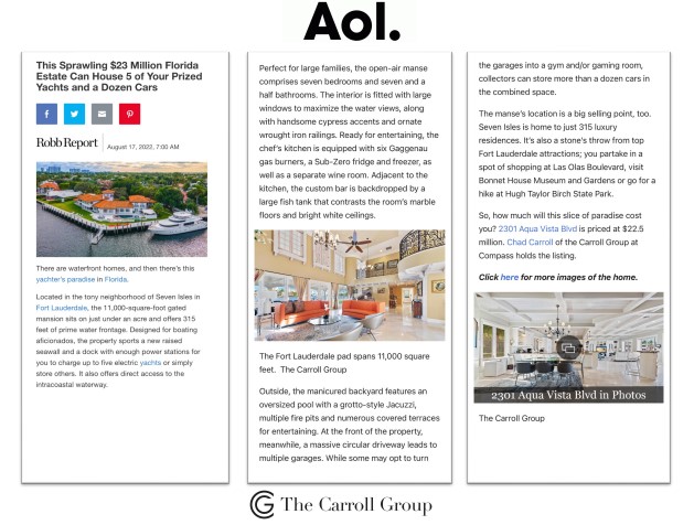 This Sprawling $23 Million Florida Estate Can House 5 of Your Prized Yachts and a Dozen Cars