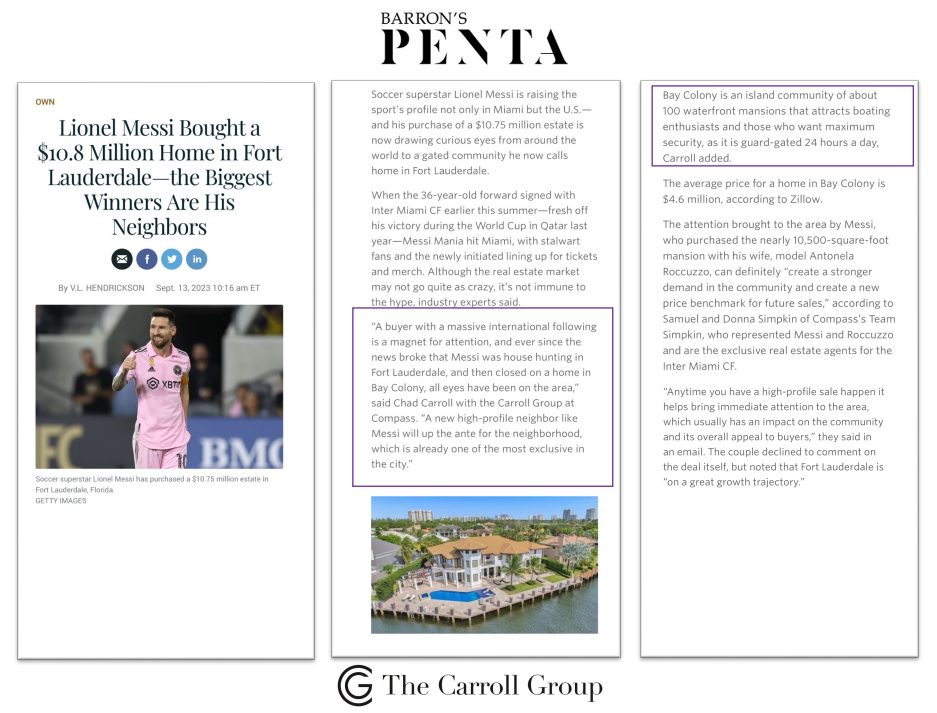 Lionel Messi Bought a $10.8 Million Home in Fort Lauderdale—the Biggest Winners Are His Neighbors