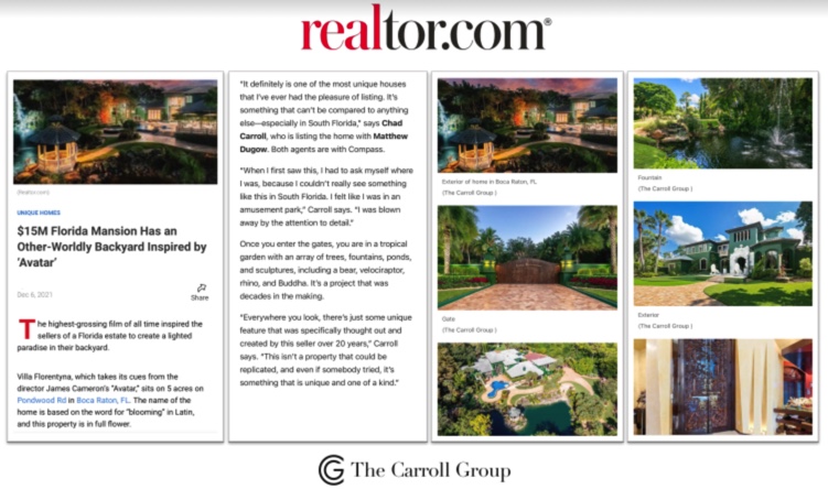 $15M Florida Mansion Has an Other-Worldly Backyard Inspired by ‘Avatar