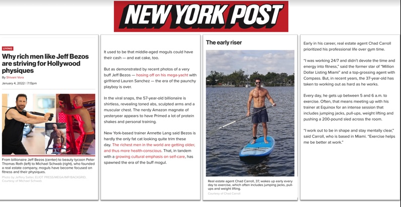 Why rich men like Jeff Bezos are striving for Hollywood physiques