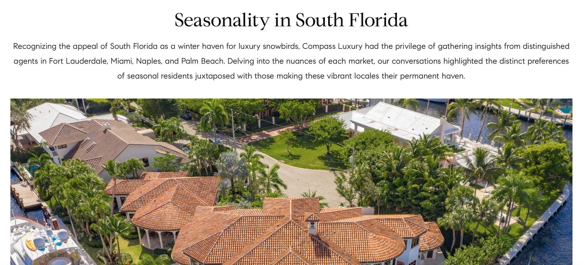 Seasonality in South Florida