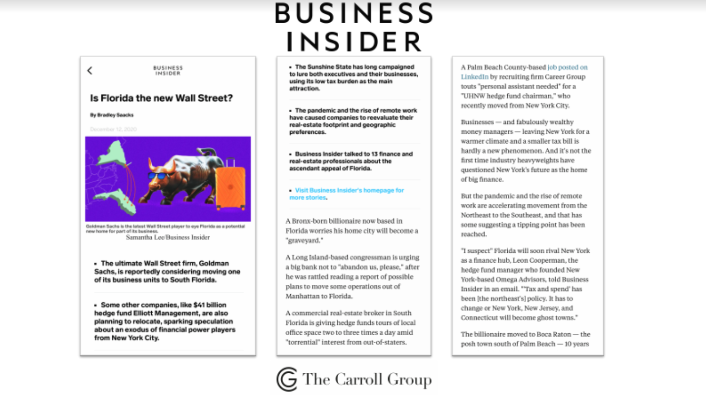 Is Florida the new Wall Street?