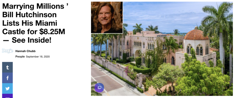Marrying Millions ’ Bill Hutchinson Lists His Miami Castle for $8.25M