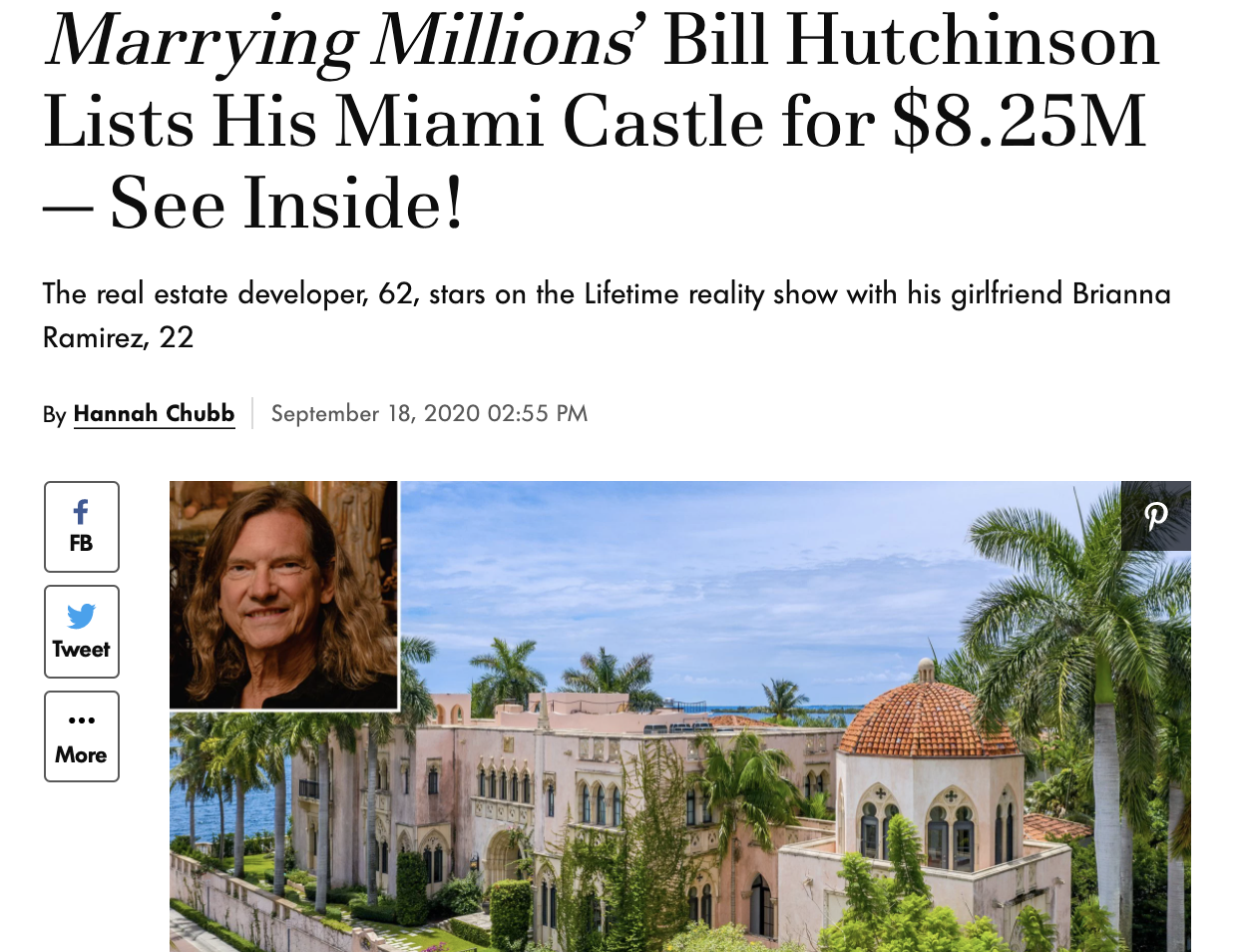 Marrying Millions’ Bill Hutchinson Lists His Miami Castle for $8.25M — See Inside!