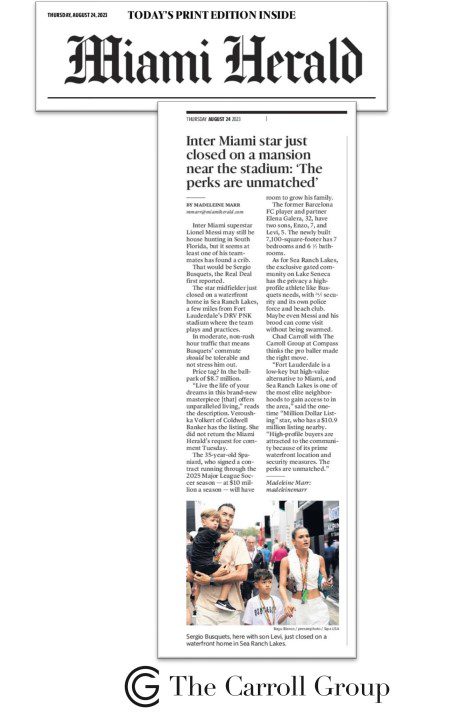 Inter Miami star just closed on a mansion near the stadium. ‘The perks are unmatched’