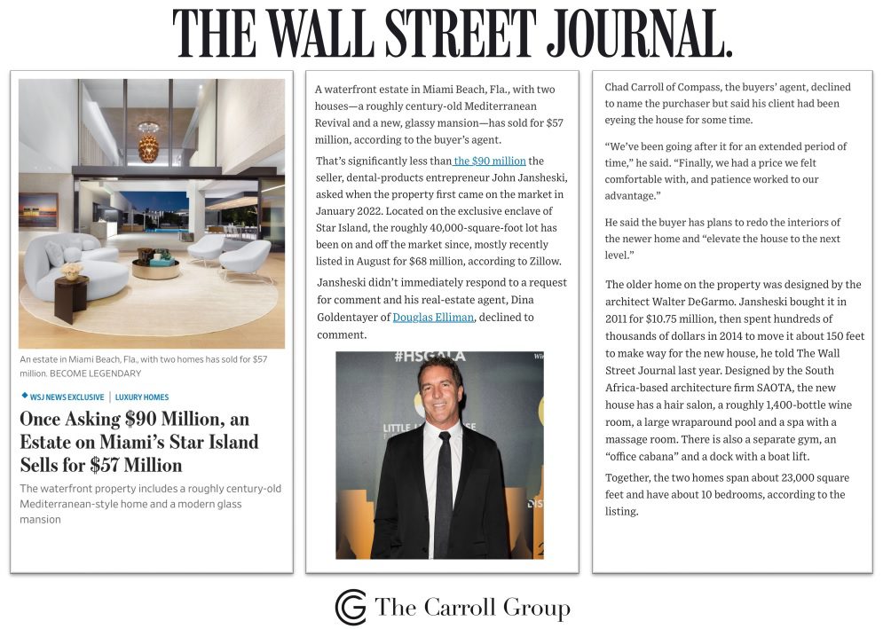 Once Asking $90 Million, an Estate on Miami’s Star Island Sells for $57 Million