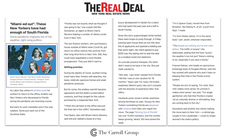 “Miami-ed out”: These New Yorkers have had enough of South Florida