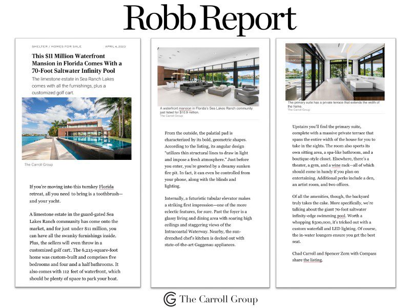 This $11 Million Waterfront Mansion in Florida Comes With a 70-Foot Saltwater Infinity Pool