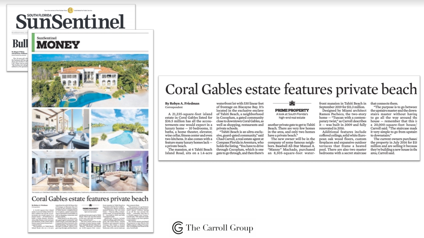 Coral Gables estate features private beach