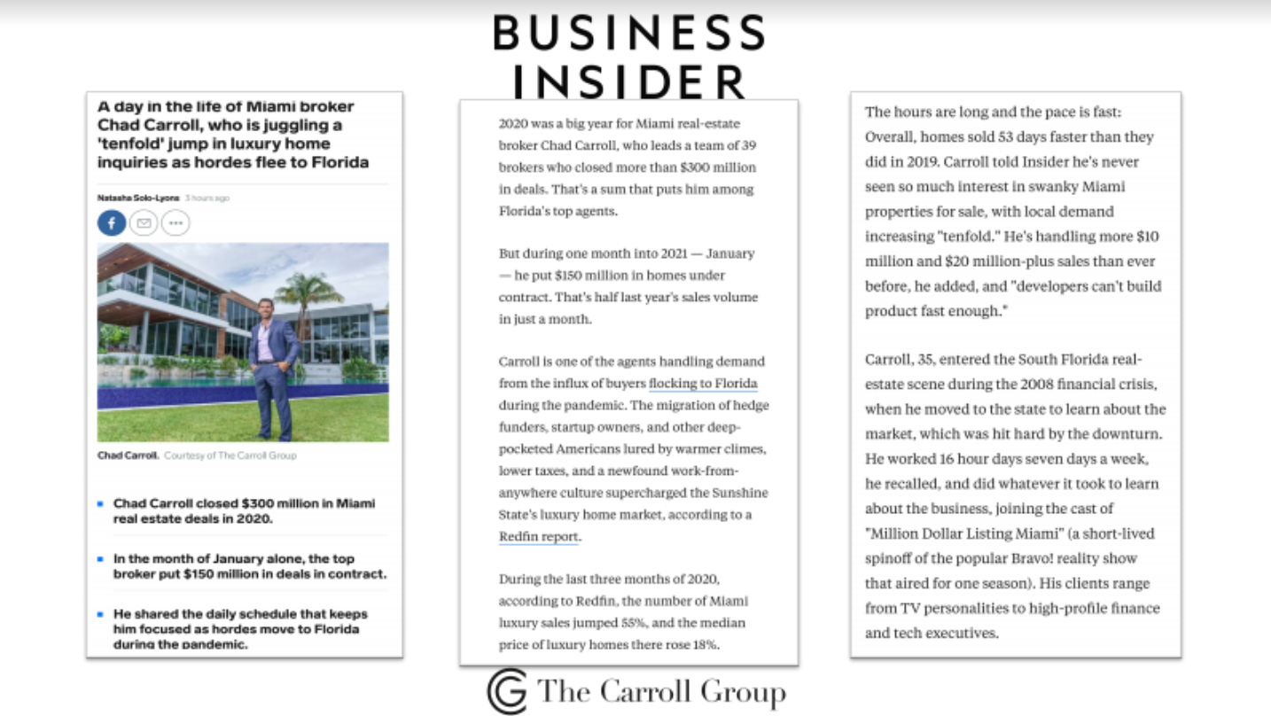 A Day in the Life of Miami Broker Chad Carroll