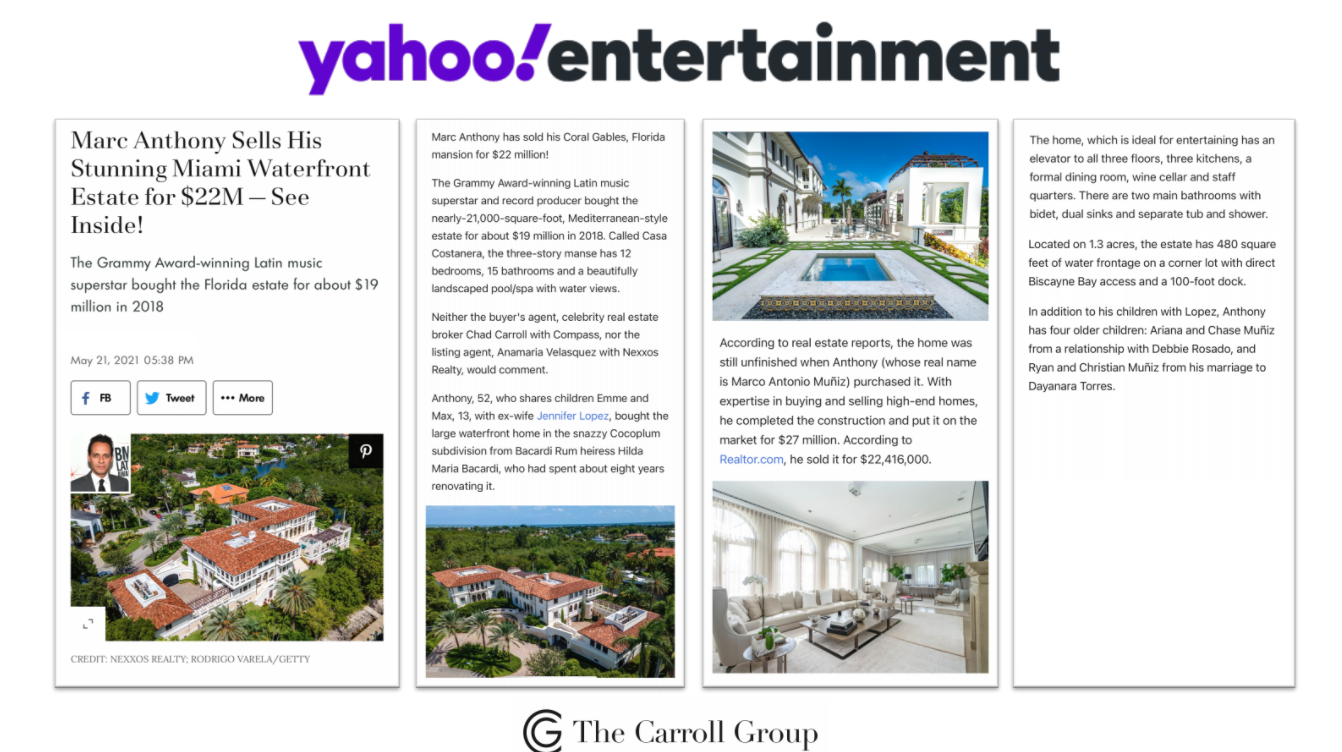 Marc Anthony Sells His Stunning Miami Waterfront Estate for $22M — See Inside!