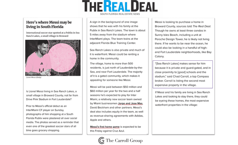 Here’s where Messi may be living in South Florida