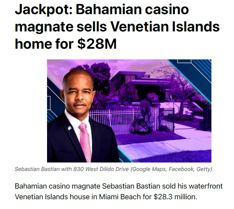 Jackpot: Bahamian casino magnate sells Venetian Islands home for $28M