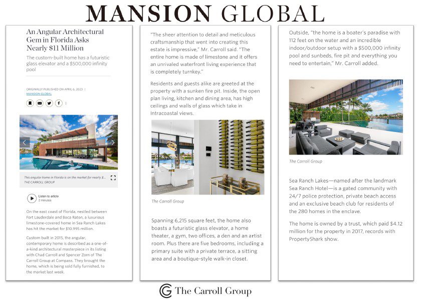 An Angular Architectural Gem in Florida Asks Nearly $11 Million