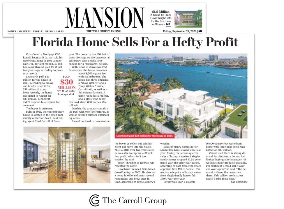 Florida Home Sells For Hefty Profit