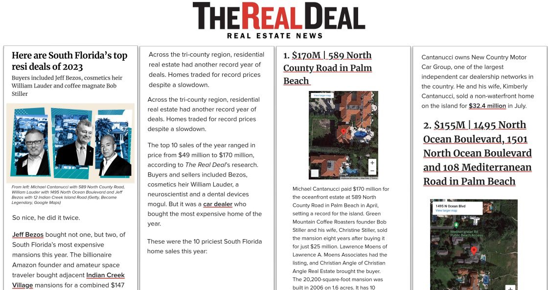 Here are South Florida’s top resi deals of 2023