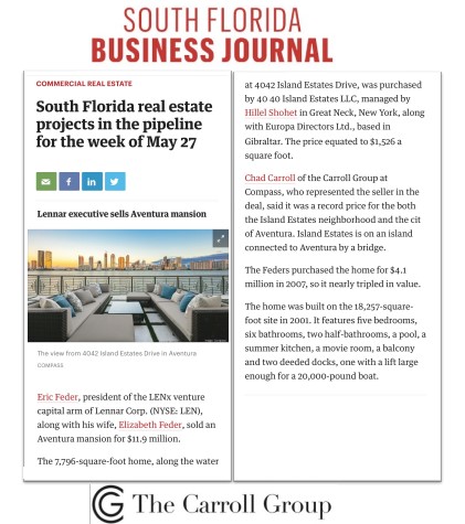 South Florida real estate projects in the pipeline for the week of May 27