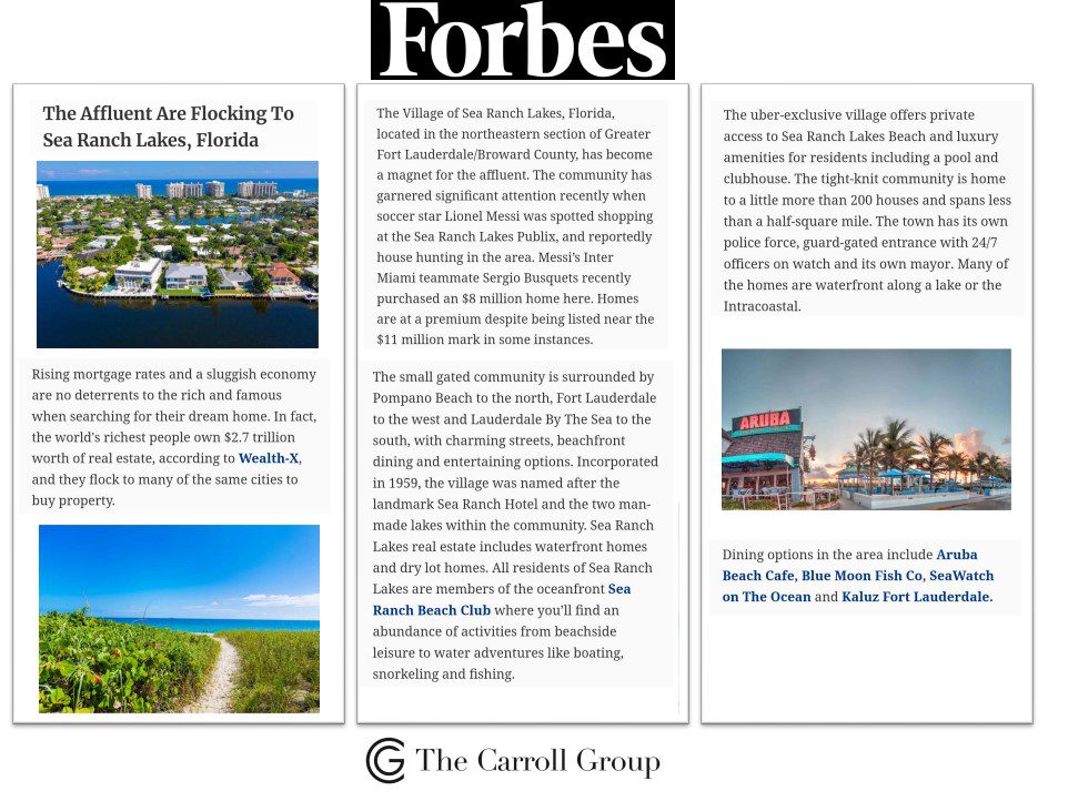 The Affluent Are Flocking To Sea Ranch Lakes, Florida