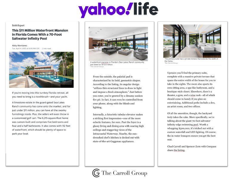 This $11 Million Waterfront Mansion in Florida Comes With a 70-Foot Saltwater Infinity Pool