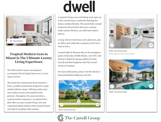 Tropical Modern Gem in Miami Is The Ultimate Luxury Living Experience