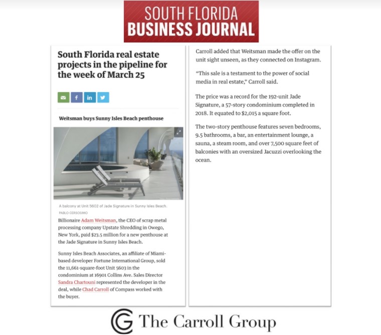 South Florida real estate projects in the pipeline for the week of March 25