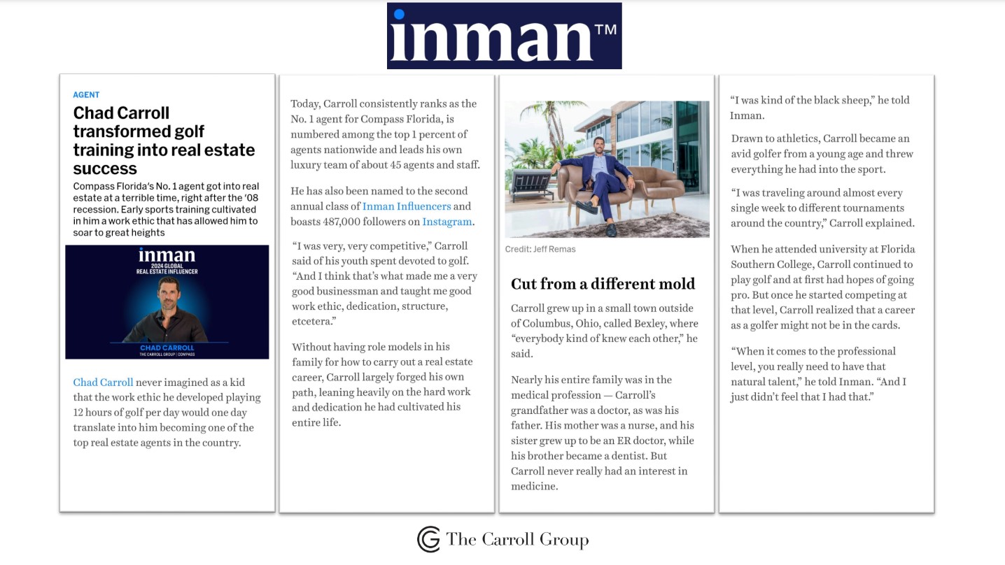Chad Carroll transformed golf training into real estate success