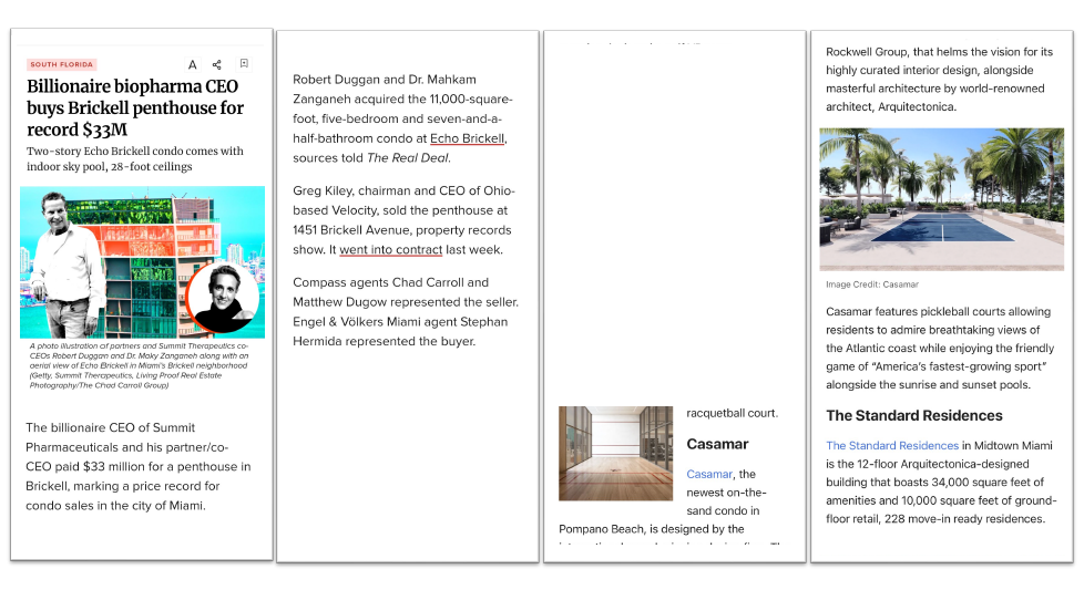 Billionaire biopharma CEO buys Brickell penthouse for record $33M