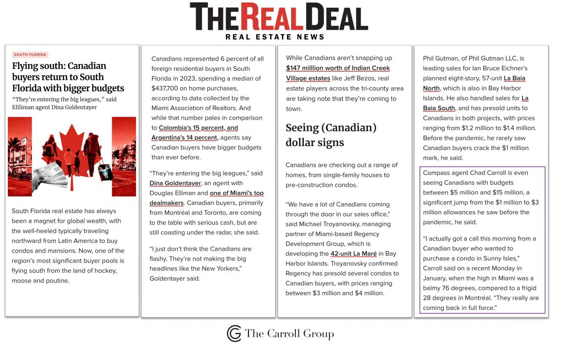 Flying south: Canadian buyers return to South Florida with bigger budgets