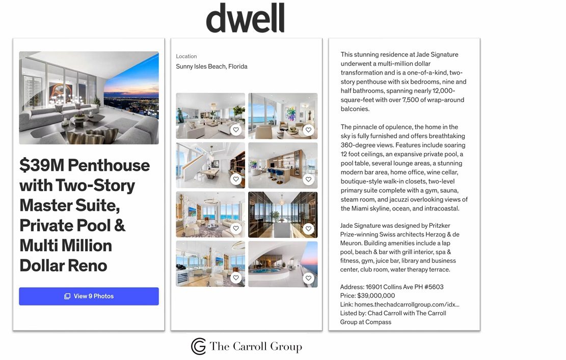 $39M Penthouse with Two-Story Master Suite, Private Pool & Multi Million Dollar Reno