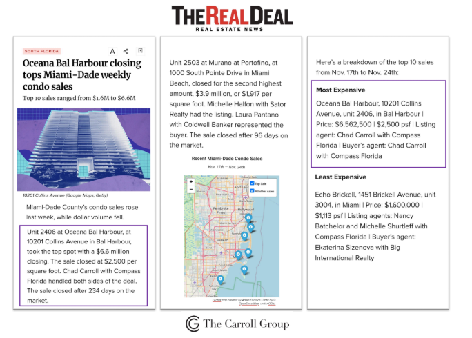 Oceana Bal Harbour closing tops Miami-Dade weekly condo sales