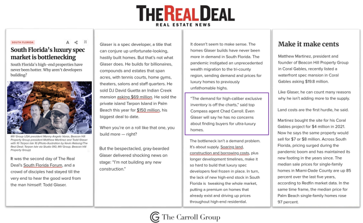 South Florida’s luxury spec market is bottlenecking