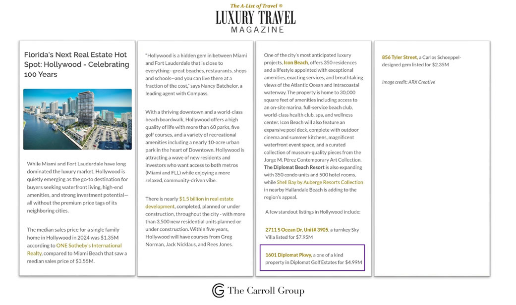 Florida’s Next Real Estate Hot Spot: Hollywood – Celebrating 100 Years