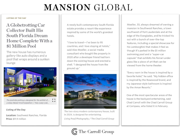 A Globetrotting Car Collector Built His South Florida Dream Home Complete With a $1 Million Pool