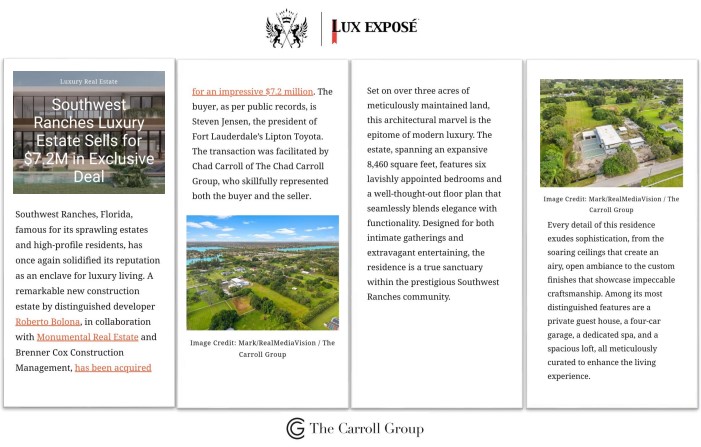 Southwest Ranches Luxury Estate Sells for $7.2M in Exclusive Deal