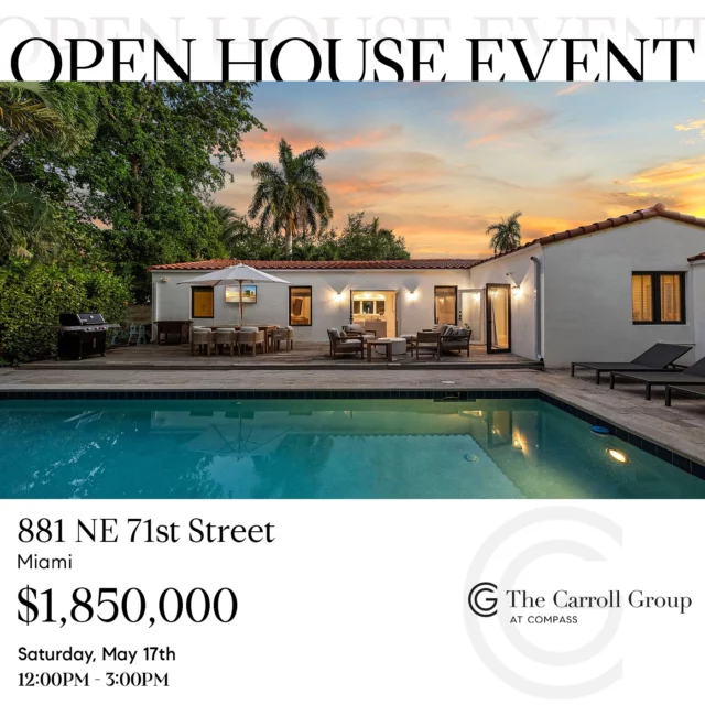 The Rest Of The Lineup is Here 🔑| PART 2️⃣ of Our Weekend Full Of Open House Events!💥

See You There 👀 🏠 ✨ 
_ 
#TheCarrollGroup #OpenHouse #LuxuryListings #WeekendEvents #SouthFlorida